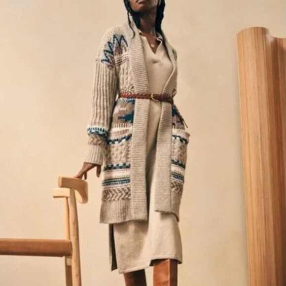 Faherty Jackson Sweater dress Oatmeal Heather small - Picture 15 of 15